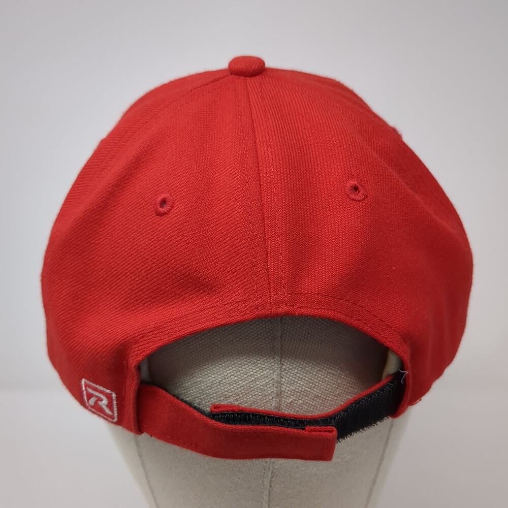 Sb Strapback Hat Red Large Solid Adjustable Embro… - image 6